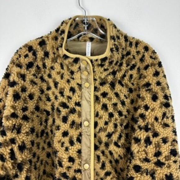 NWT fabletics Tahoe teddy jacket cheetah print SZ XL - Picture 2 of 9